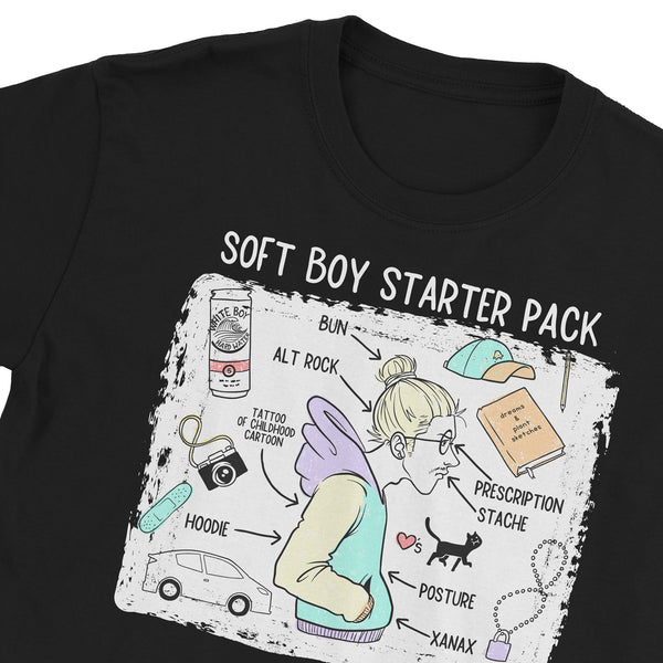 Soft Boy Starter Pack Black T-Shirt