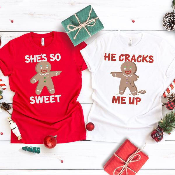 Gingerbread Matching Christmas Couples T-Shirts