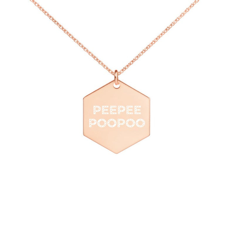Peepee Poopoo Engraved Necklace